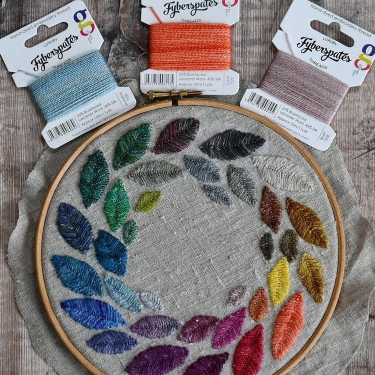 Fyberspates| Gleem Embroidery Thread | Hand Dyed| Wool & Silk|