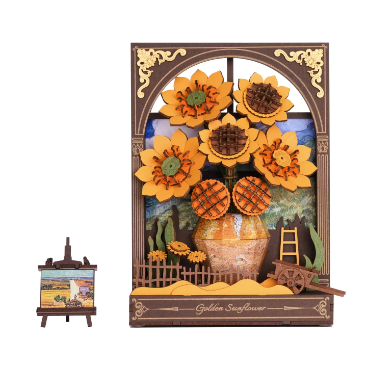 3 Wooden Floral Paintings|3D Artistic Wooden Puzzle|Rowood