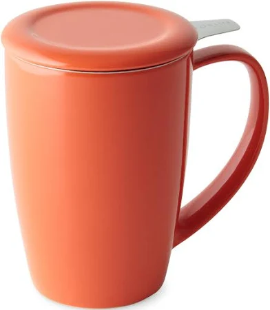 ForLife Design|Curve Tall Tea Mug with Infuser and Lid | 15 ounce