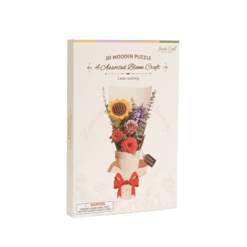 3D Wooden Flower Puzzles| DIY Assembly|Hands Craft|