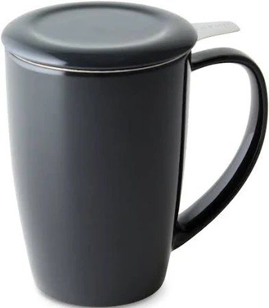 ForLife Design|Curve Tall Tea Mug with Infuser and Lid | 15 ounce
