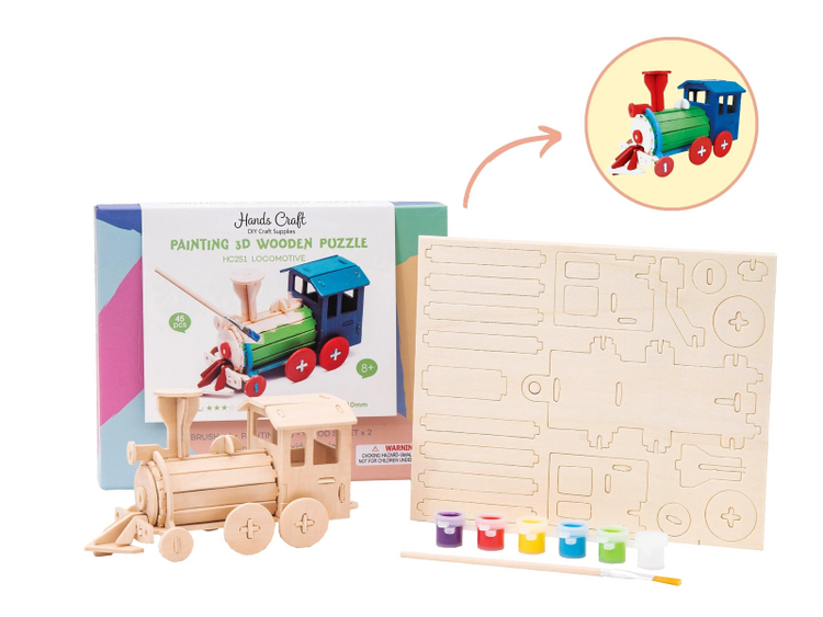 Hands Craft|Paint Kit Wooden Puzzle |ages 8+