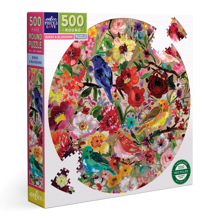 eeboo|Piece & Love|500 Piece Jigsaw Puzzles|Round
