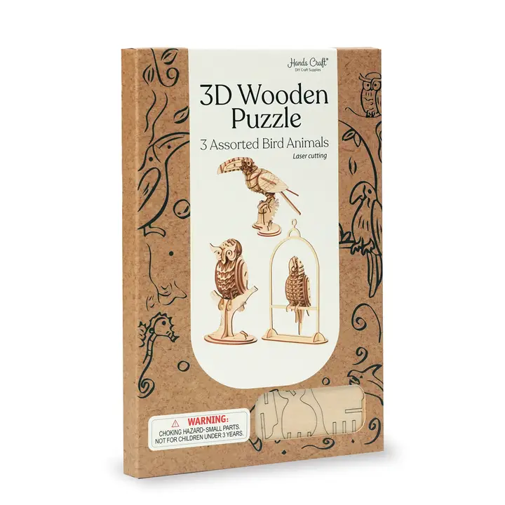 Hands Craft | Three Assorted animal 3D Wooden animal