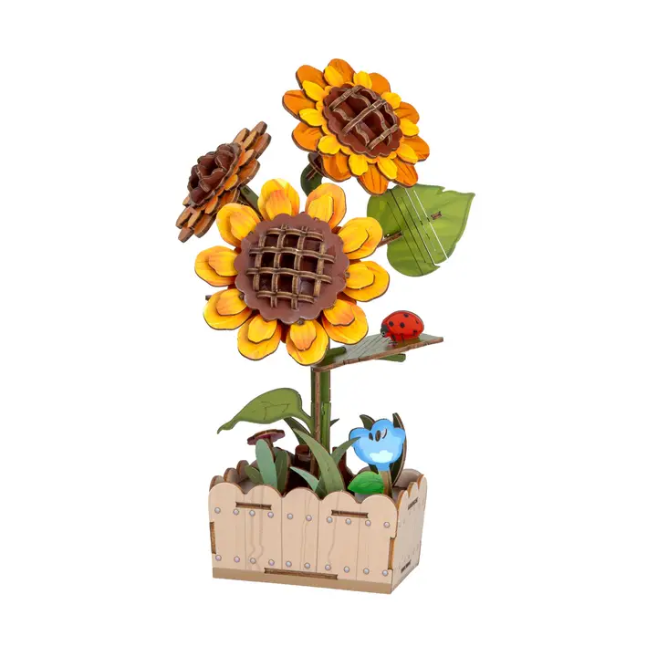 3D Wooden Flower Puzzles| DIY Assembly|Hands Craft|