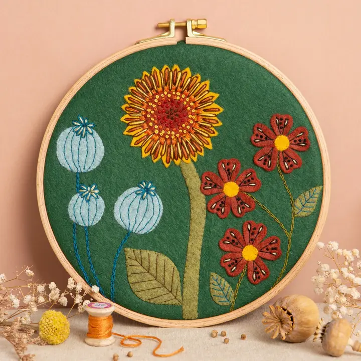 Corinne Lapierre| Wool Mix Felt Applique Hoop Kit