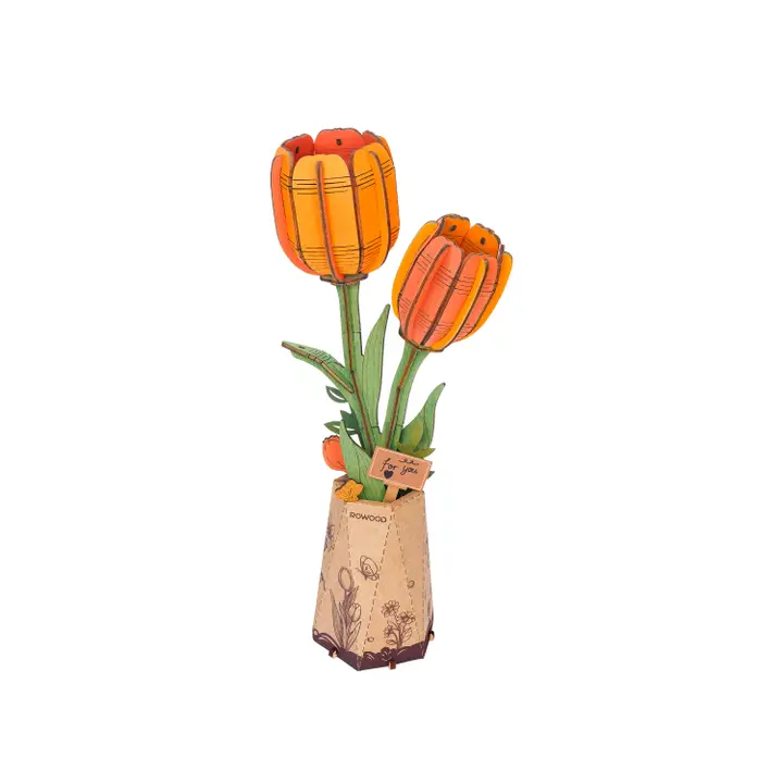 3D Wooden Flower Puzzles| DIY Assembly|Hands Craft|