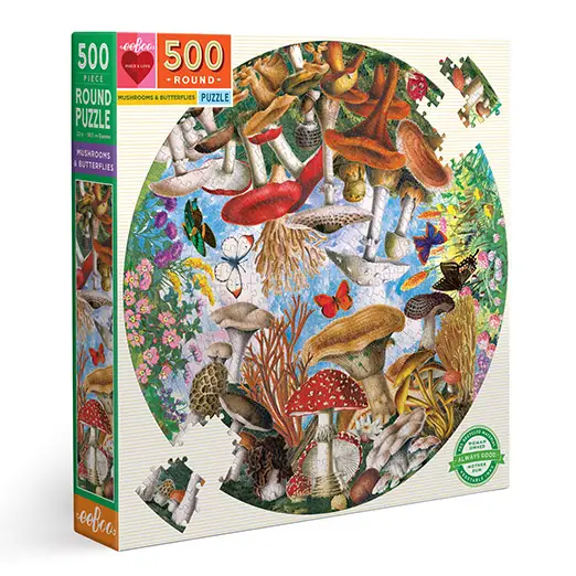 eeboo|Piece & Love|500 Piece Jigsaw Puzzles|Round