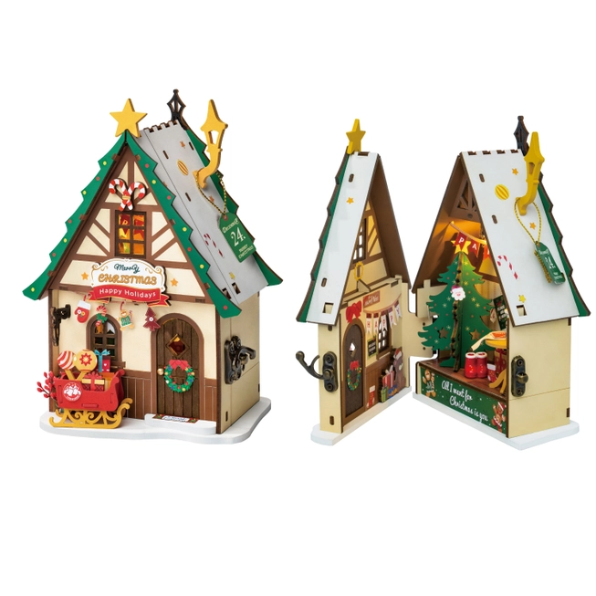 Hands Craft| Twinkling Christmas House | Miniature House | DS036