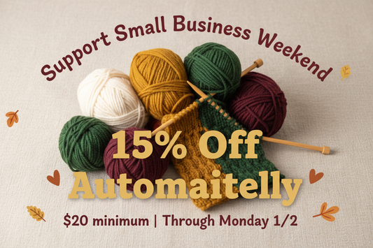 Small Business Weekend Automatic Discount Banner