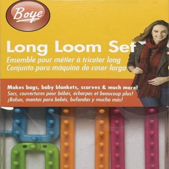 Boye Long Loom Set for Knitting Bags, Scarves, and Blankets