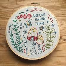 Budgiegoods Embroidery and Cross Stitch Kit in Noticing the Little Things Design