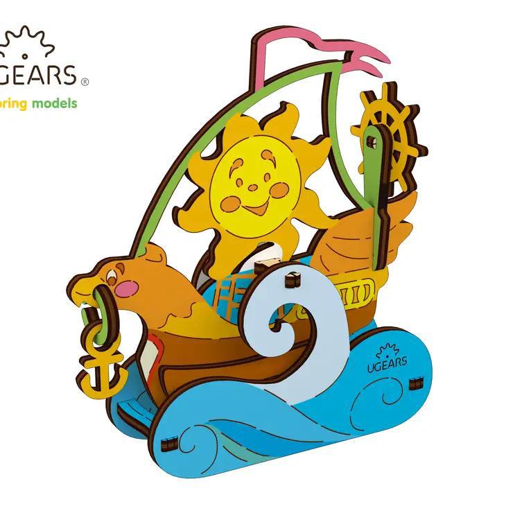 (Ukrainian Bridge - Ugears) Kids Wooden Models for Coloring