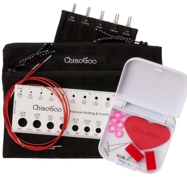 ChiaoGoo|  TWIST Red Lace Circular Knitting Needle Sets| Interchangeable