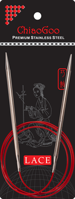 ChiaoGoo|40" Knit Red|Fixed Circular Stainless Steel| knitting Needles