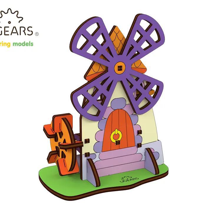 (Ukrainian Bridge - Ugears) Kids Wooden Models for Coloring