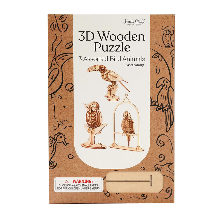 Hands Craft | Three Assorted animal 3D Wooden animal
