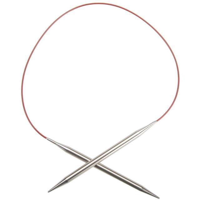 ChiaoGoo|24" Knit Red |Fixed Circular Stainless Steel Knitting Needles|