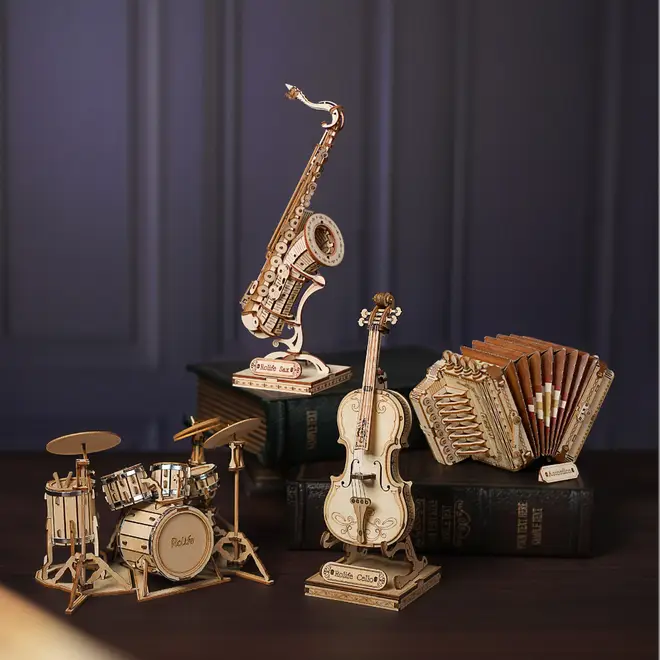 (Hands Craft) Musical Instruments |3D Wooden Puzzles|Miniature