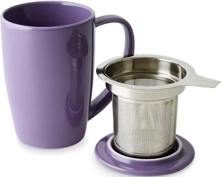 Forlife|Curve Tall Tea Mug with Infuser and Lid | 15 ounce