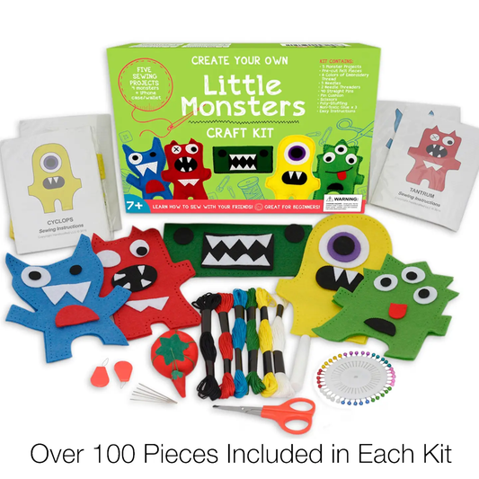 CraftLab| Little Monsters Sewing Kit|Craft Kit