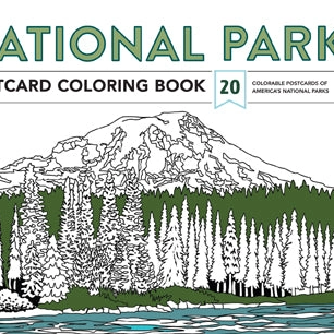 Art of the National Parks|Postcard Coloring Book|20 colorable postcatfd