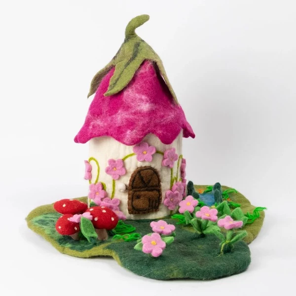 The Winding Road | Pink Fairy Tale Cottage | Felt Magic