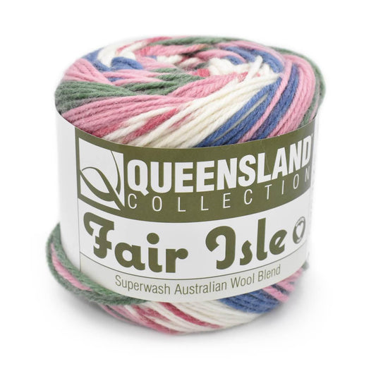 Queensland Collection|Fair Isle Superwash Wool Blend Yarn|Self-striping|worsted weight