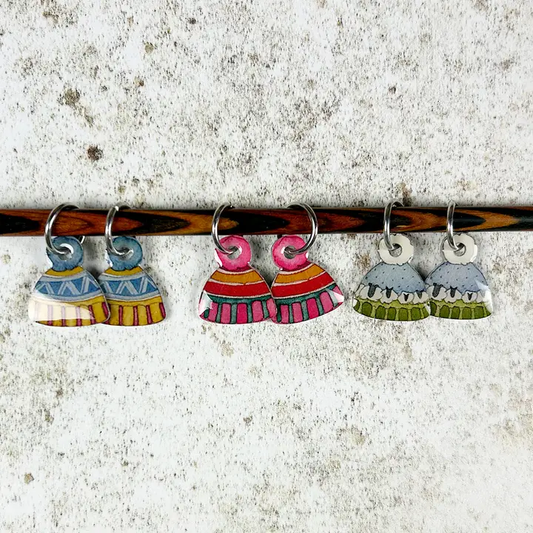 Emma Ball Ltd - Hats Stitch Markers (Set of 6)