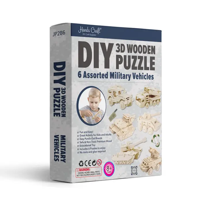 Hands Craft|3D Wooden Puzzles|Military Vehicles