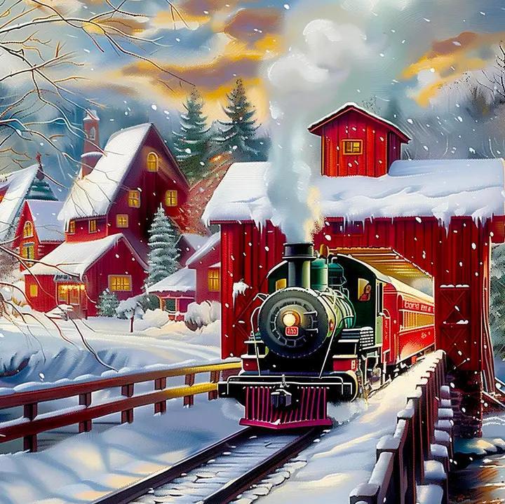 SunsOut|Winter Holiday Jigsaw Puzzles|300, 500, 1000 Piece