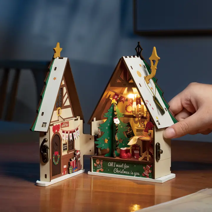 Hands Craft| Twinkling  Christmas House | Miniature House | DS036