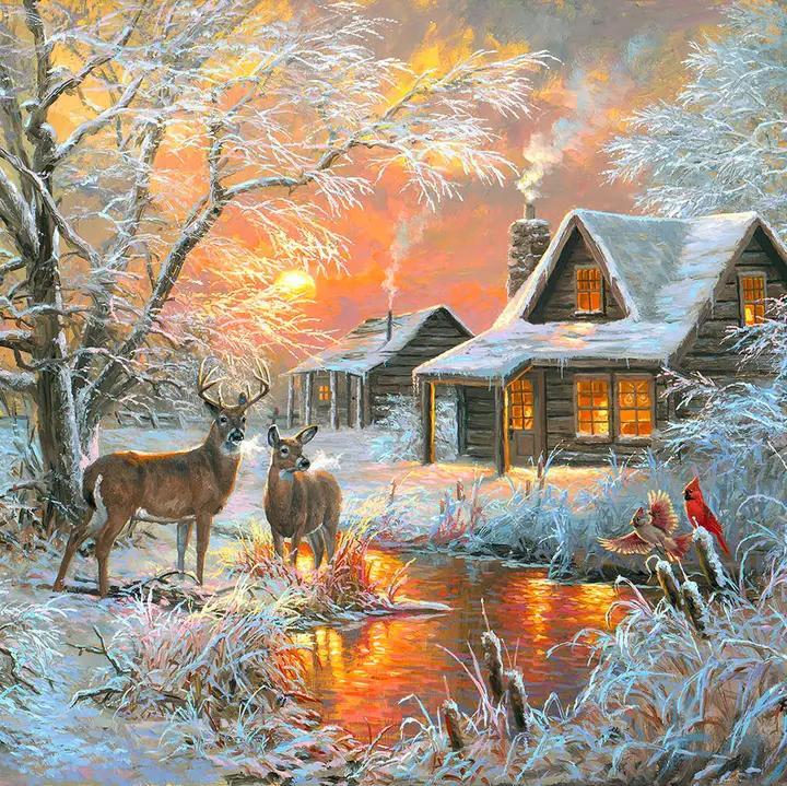 SunsOut|Winter & Holiday Jigsaw Puzzles|100, 300, 500, 1000 Piece