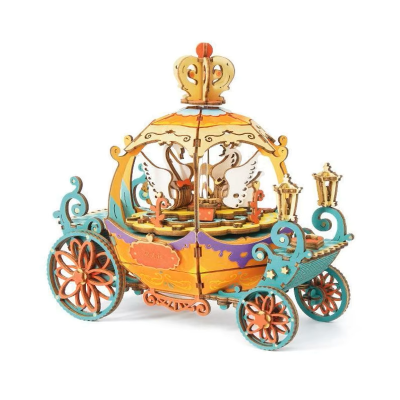 (Hands Craft/Rolife) AM41 Pumpkin Carriage Music Box|