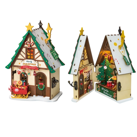 Hands Craft| Twinkling  Christmas House | Miniature House | DS036