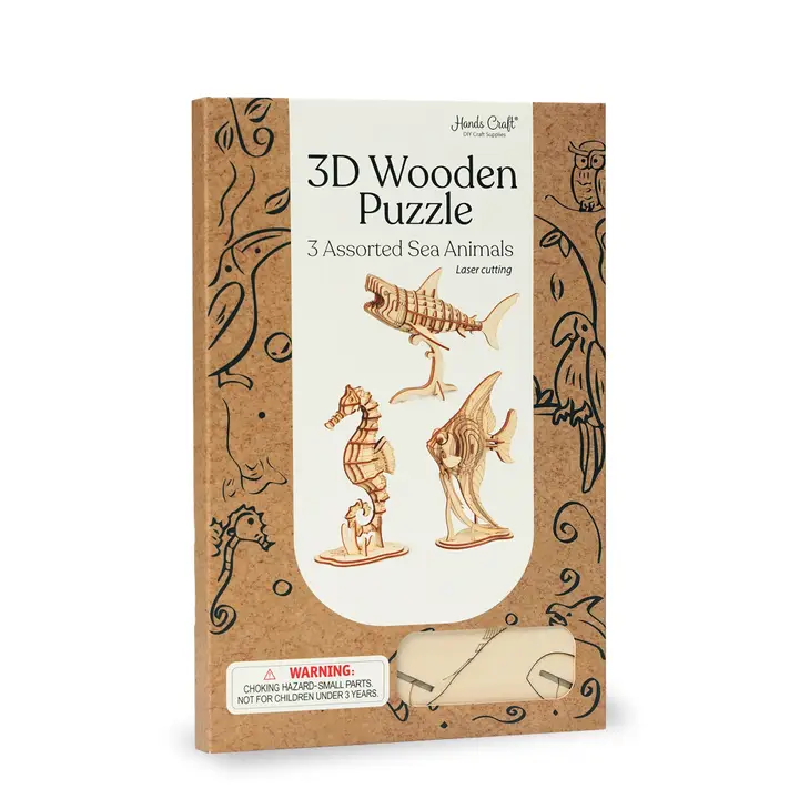 Hands Craft | Three Assorted animal 3D Wooden animal