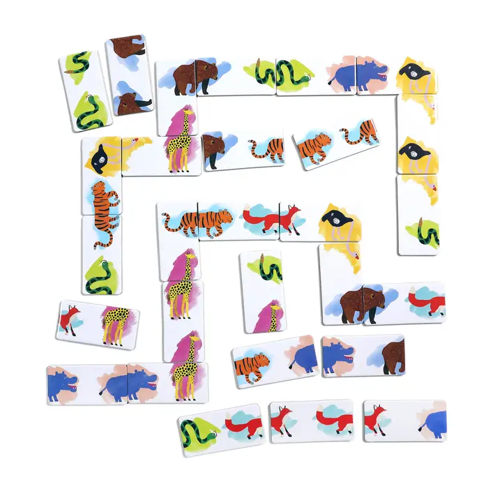 eeBoo| Head to Toe Dominoes - Animal Parade