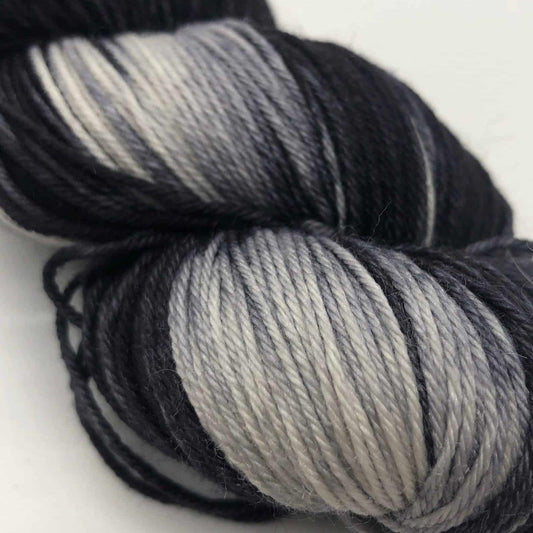 Midnight Dalmatian Alexandra The Art of Yarn Dark Side of the Moon in Superwash Merino and Silk