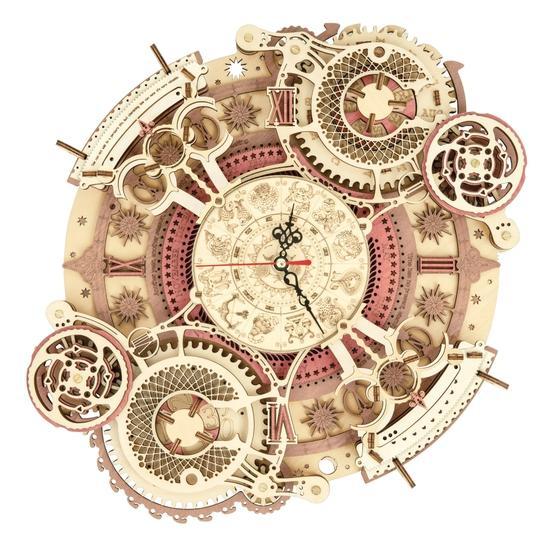 (Hands Craft) Zodiac Wall Clock LC601 | 3D Wooden Puzzle