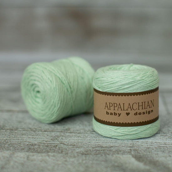 Appalachian Baby Organic Cotton Yarn in Spring Green Sport Weight