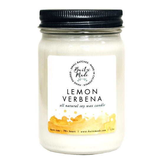 Baitx Made All Natural Soy Based Candle in Lemon Verbana