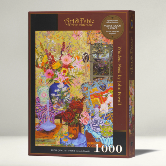 Art & Fable 1000 Piece Jigsaw Puzzle in Window Nook
