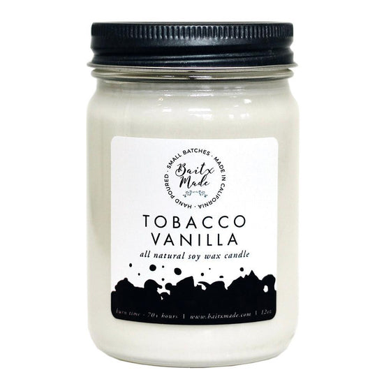 Baitx Made All Natural Soy Based Candle in Tobacco Vanilla