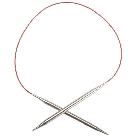 ChiaoGoo|Red Circular Stainless Steel Knitting Needles|24" Fixed|(Bryson)