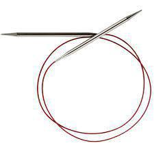 ChiaoGoo|16" Red Lace|Fixed Circular Stainless Steel|Knitting Needles